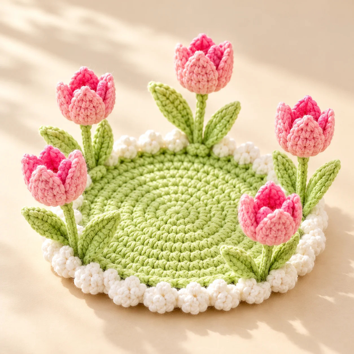 🌸Handmade Crochet Floral Coaster | Everlasting Table Art 🌸