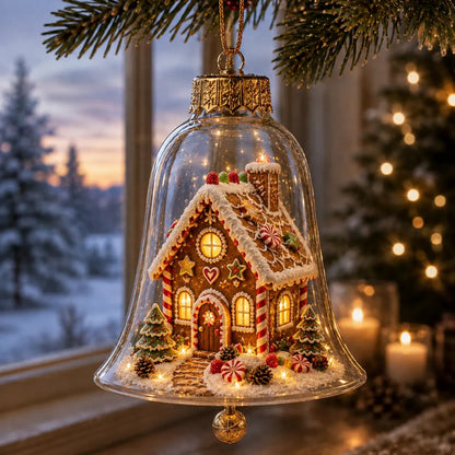 ✨🎄 Illuminated Christmas Story Ornament – Light‐Up Mini Holiday Scene