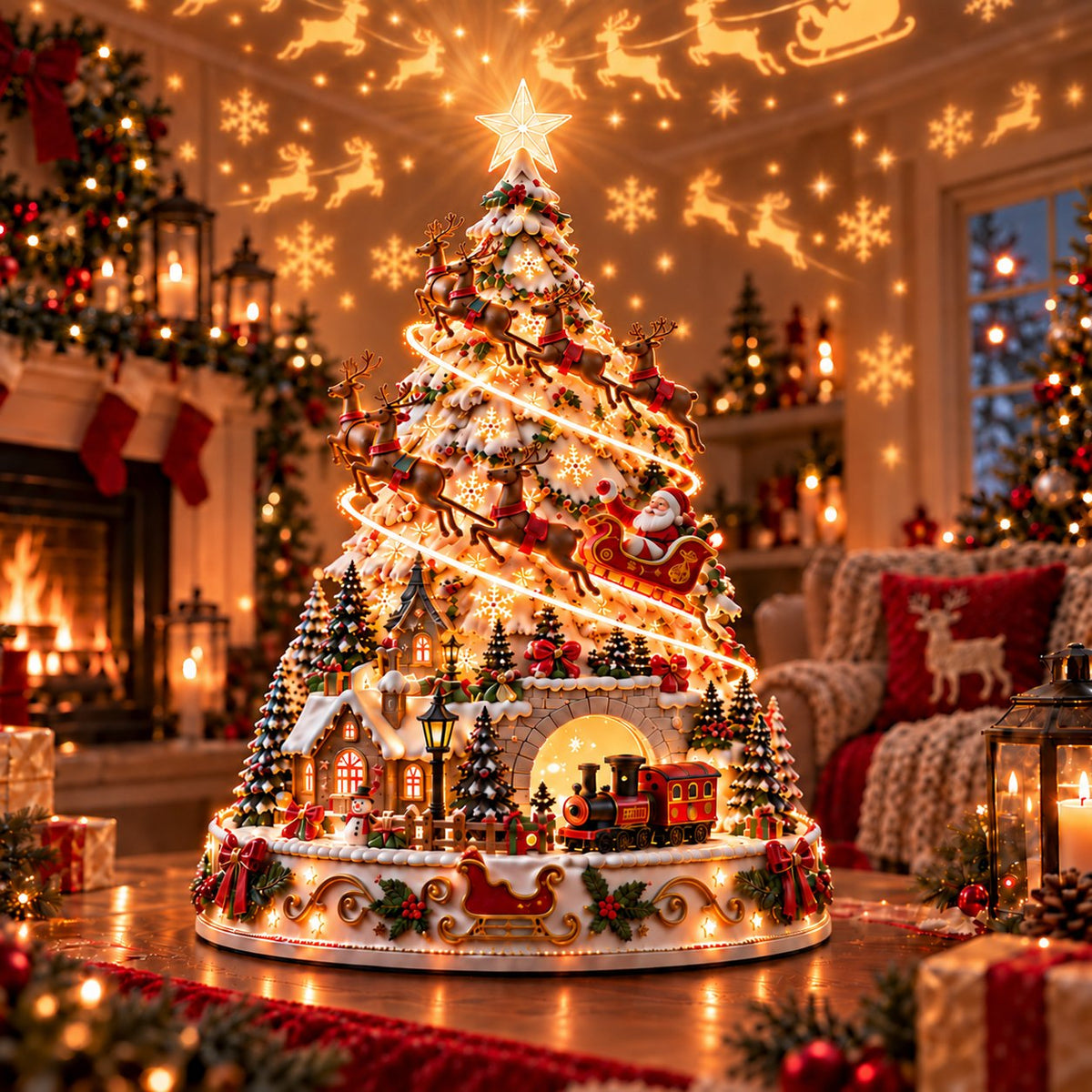 🌟 49% OFF🎄MerryRealm Christmas Village Lightscape Tree