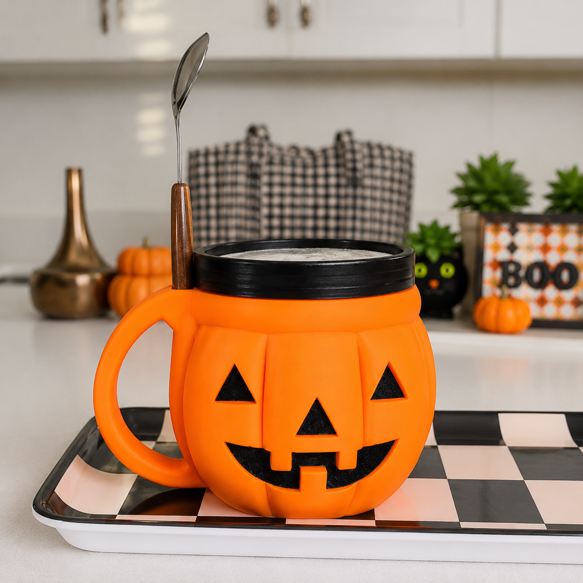 🎃 Pumpkin Ice Cream Holder – Cute Halloween Dessert Cup | Limited Edition Seasonal Mug