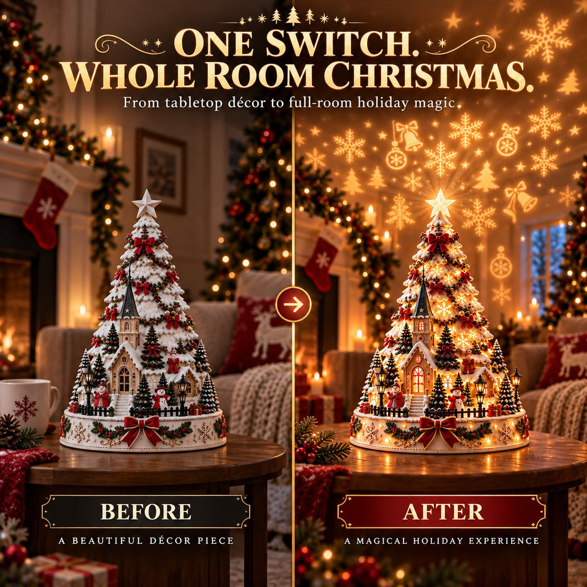 🌟 49% OFF🎄MerryRealm Christmas Village Lightscape Tree