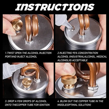 🔥High-Power Portable Mini Outdoor Spirit Burner & Alcohol Stove🍵