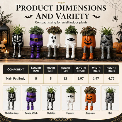 💯 49% OFF – 🎃 Halloween Hanging Leg Planter | Hand-Painted Resin Character Pot for Succulents, Shelves, Desks, Porches & Spooky Seasonal Displays 🪴