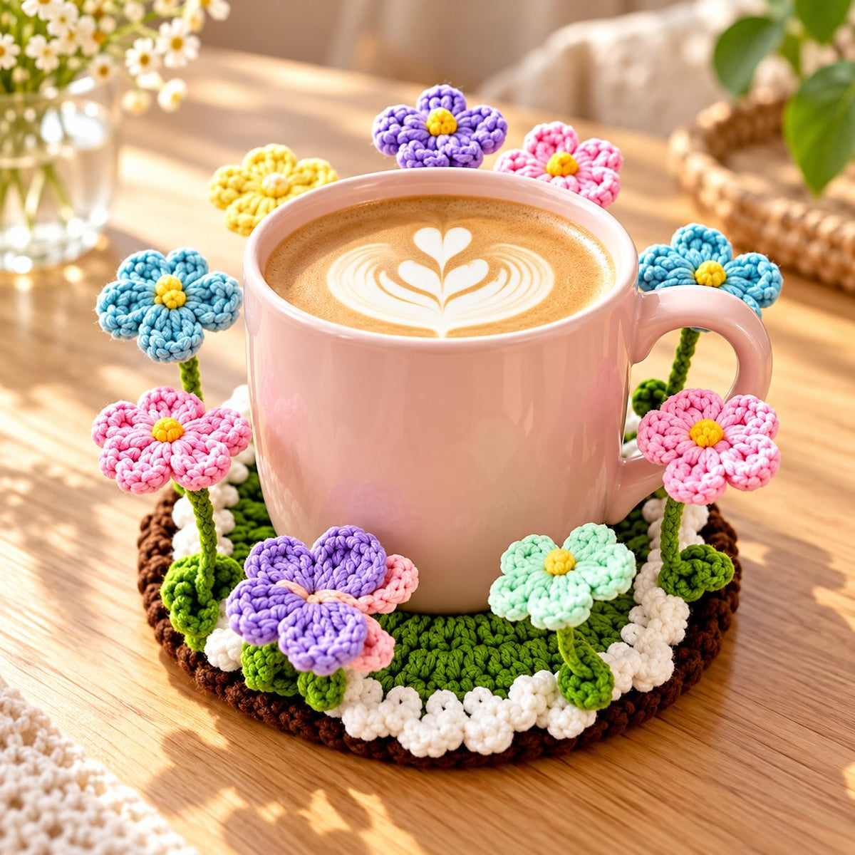 🌸Handmade Crochet Floral Coaster | Everlasting Table Art 🌸