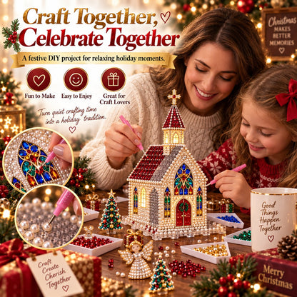 💯🔥Sparkling Christmas Church DIY Gem Art Kit