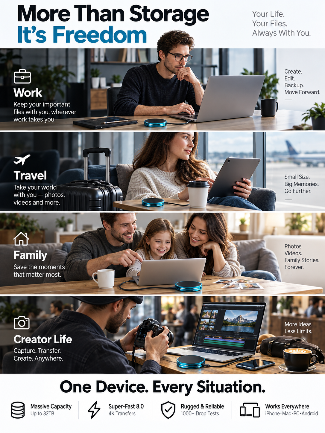Magnetic Anti-Lost Portable SSD External Solid State Drive