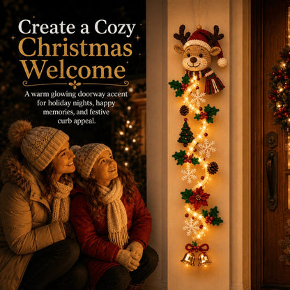 🎄Light‑Up Glowing Christmas Door Hanger ✨ Festive Home Decor