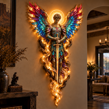 ⏰ 50% Off Sale ✝️ Heavenly Radiance™ Lighted Angel Wall Sculpture ✨