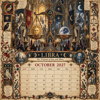 ⏳ Last Day 49% OFF – 🔮 2027 Zodiac Grimoire Desk Calendar | 12 Medieval-Inspired Zodiac Artworks for Astrology & Gothic Art Lovers ✨