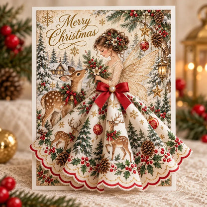 ⏳ Last Day 49% OFF – 👼 3D Christmas Angel Pop-Up Greeting Card | Meaningful Holiday Keepsake with Envelope & Space for Your Personal Message 🎄