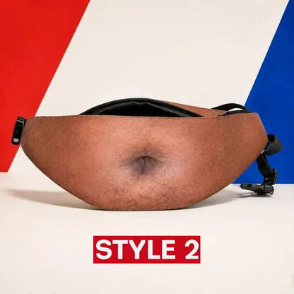 Funny Dad Bod Fanny Pack – Hilarious 3D Gag Gift Waist Bag