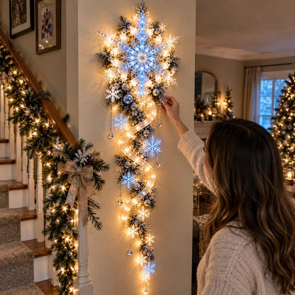 ❄️ Giant Snowflake Blizzard Trail™- Let the Snowstorm Glow Indoors