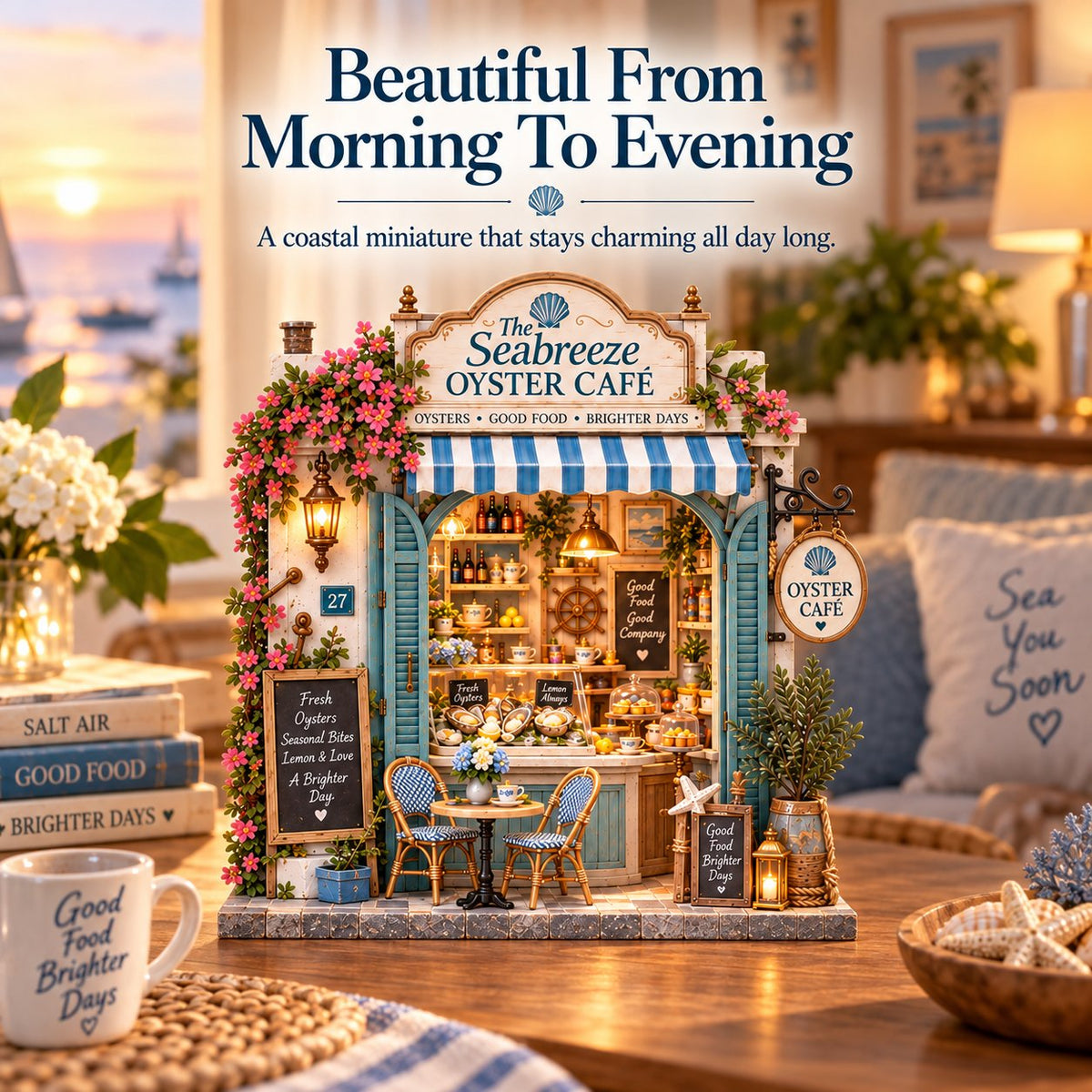 🔥49%OFF🌊🦪 The Seabreeze Oyster Café™-DIY 3D Miniature Coastal Café Kit