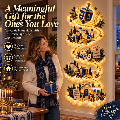 🕎 Hanukkah Festival of Lights Wall Decor Collection – 4 Glowing Designs Celebrating Eight Nights of Light ✨