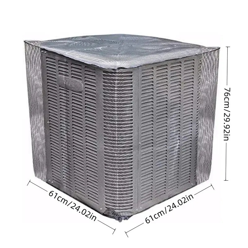 ⏳ Last day save 49%-❄️-Heavy-Duty Mesh AC Cover – All-Season Outdoor Protection