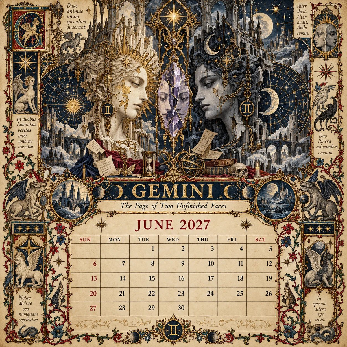 ⏳ Last Day 49% OFF – 🔮 2027 Zodiac Grimoire Desk Calendar | 12 Medieval-Inspired Zodiac Artworks for Astrology & Gothic Art Lovers ✨