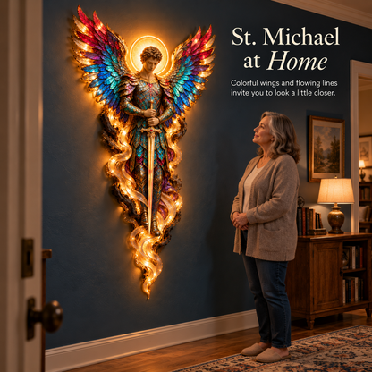 ⏰ 50% Off Sale ✝️ Heavenly Radiance™ Lighted Angel Wall Sculpture ✨