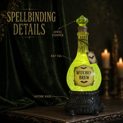 🔥Last Day 49% OFF -🧙✨Lighted Witches’ Brew Poison Bottle Glitter Globe(✨Same as the video)
