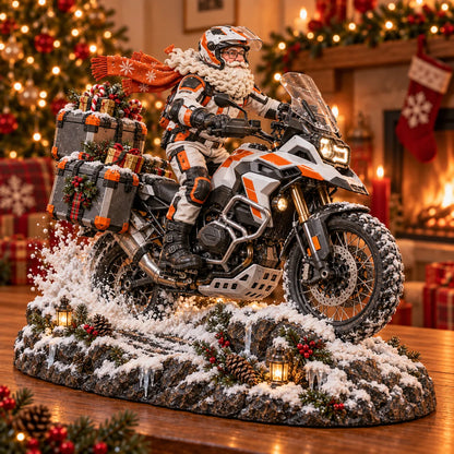 🏍️🎅 Santa’s Ride Home™ | Motorcycle Santa Christmas Figurine