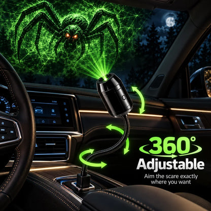 👻🚗Halloween USB Ghost Projector – 6 Spooky Slides & 360° Adjustable Light