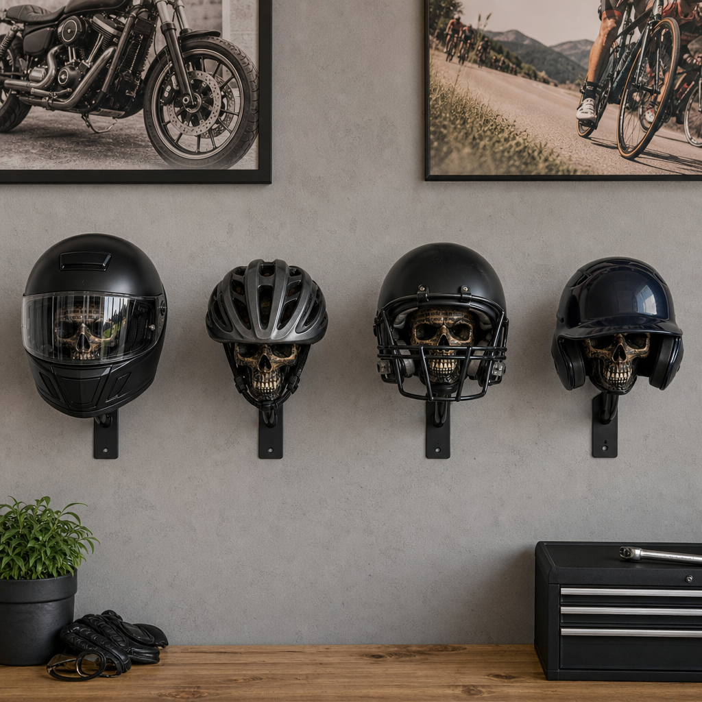 🏍️Skull Motorcycle Helmet Holder