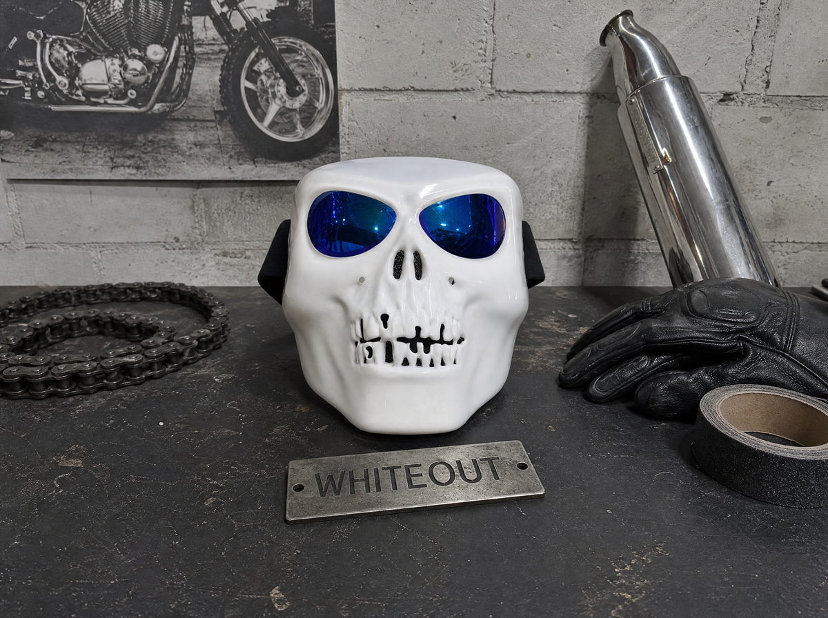 🏍️ 🏴‍☠️Skull Motorcycle Mask – Polarized Riding Goggles with Adjustable Strap