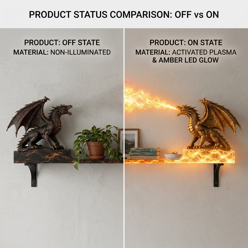 🐉 Dragon Duel Plasma Beam Wall Shelf Light