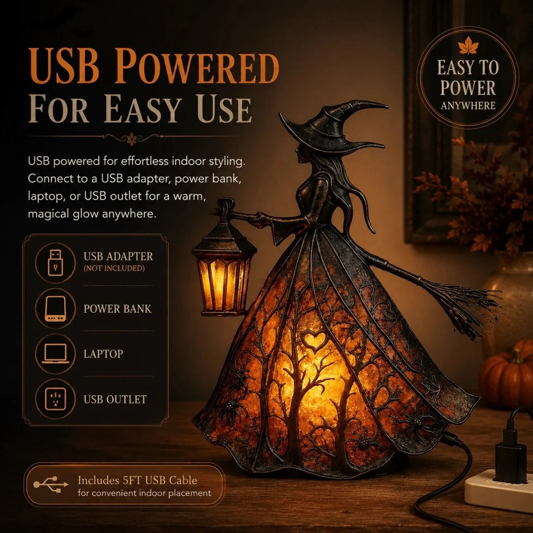 ✨Last Day 49% OFF✨Halloween Witch Lamp Tabletop Decoration✨
