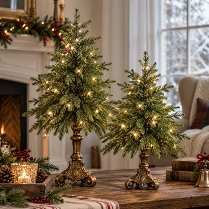 🎄Vintage Lighted Norfolk Pine Trees