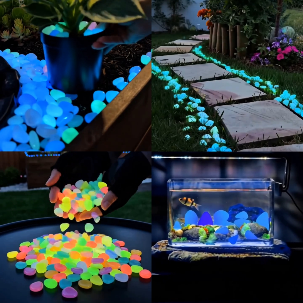 🔥LAST DAY SALE 49% OFF🔥🌈Colorful Glow-in-the-Dark Garden Stones