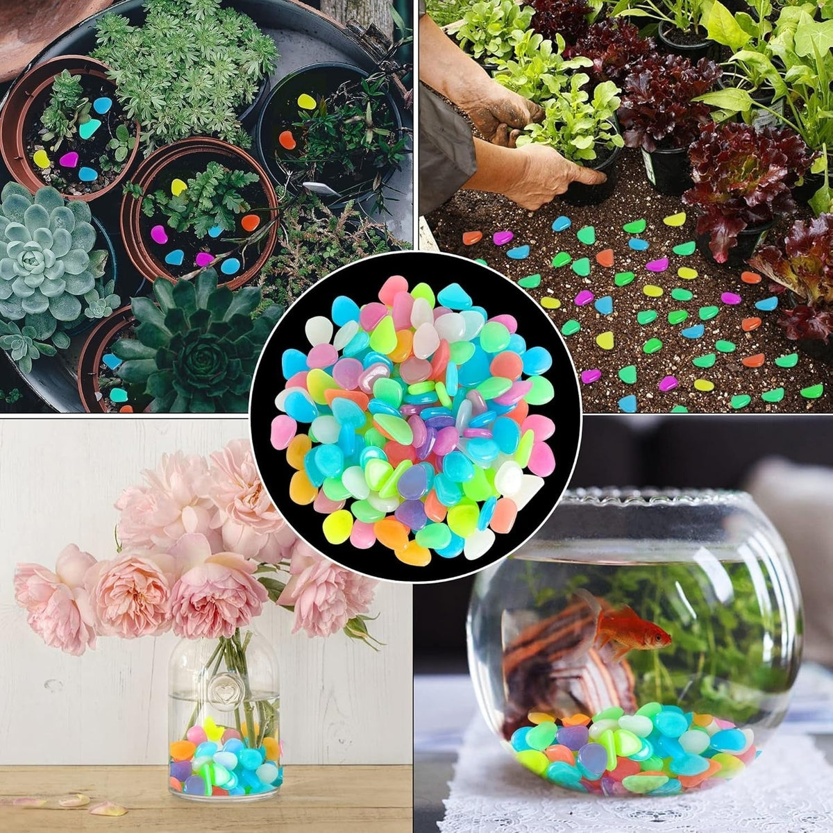 🔥LAST DAY SALE 49% OFF🔥🌈Colorful Glow-in-the-Dark Garden Stones