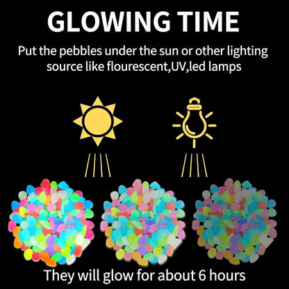🔥LAST DAY SALE 49% OFF🔥🌈Colorful Glow-in-the-Dark Garden Stones