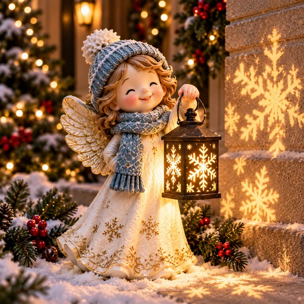 ⛄ Last Day 49% Snowman Nativity Glow™✨ – Solar Christmas Step Light with Holy Family Projection🎄