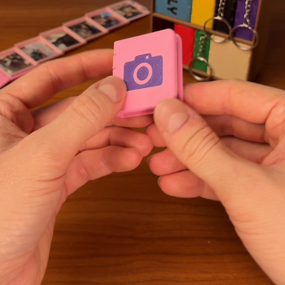 📖 Mini Photo Book Keychain – DIY Fold-Out Memory Album