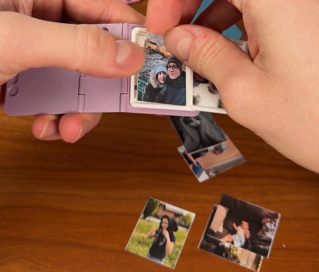 📖 Mini Photo Book Keychain – DIY Fold-Out Memory Album