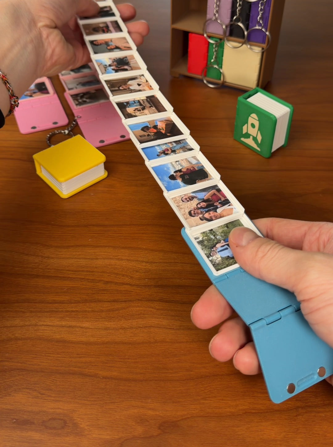 📖 Mini Photo Book Keychain – DIY Fold-Out Memory Album