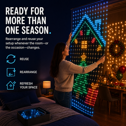 ✨Smart LED Curtain Lights💡Free Shipping