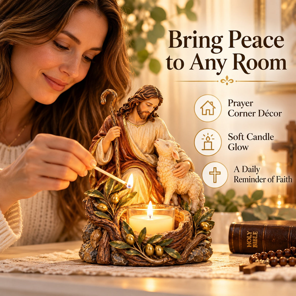✝️🕯️Light of Faith™ – Sacred Christian Candle Holder