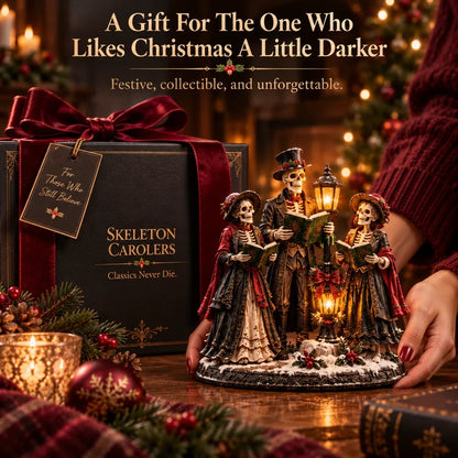 🎄💀 Midnight Carol Gothic Christmas Figurines – 5 Lighted Spooky Holiday Display Styles 👻🕯️