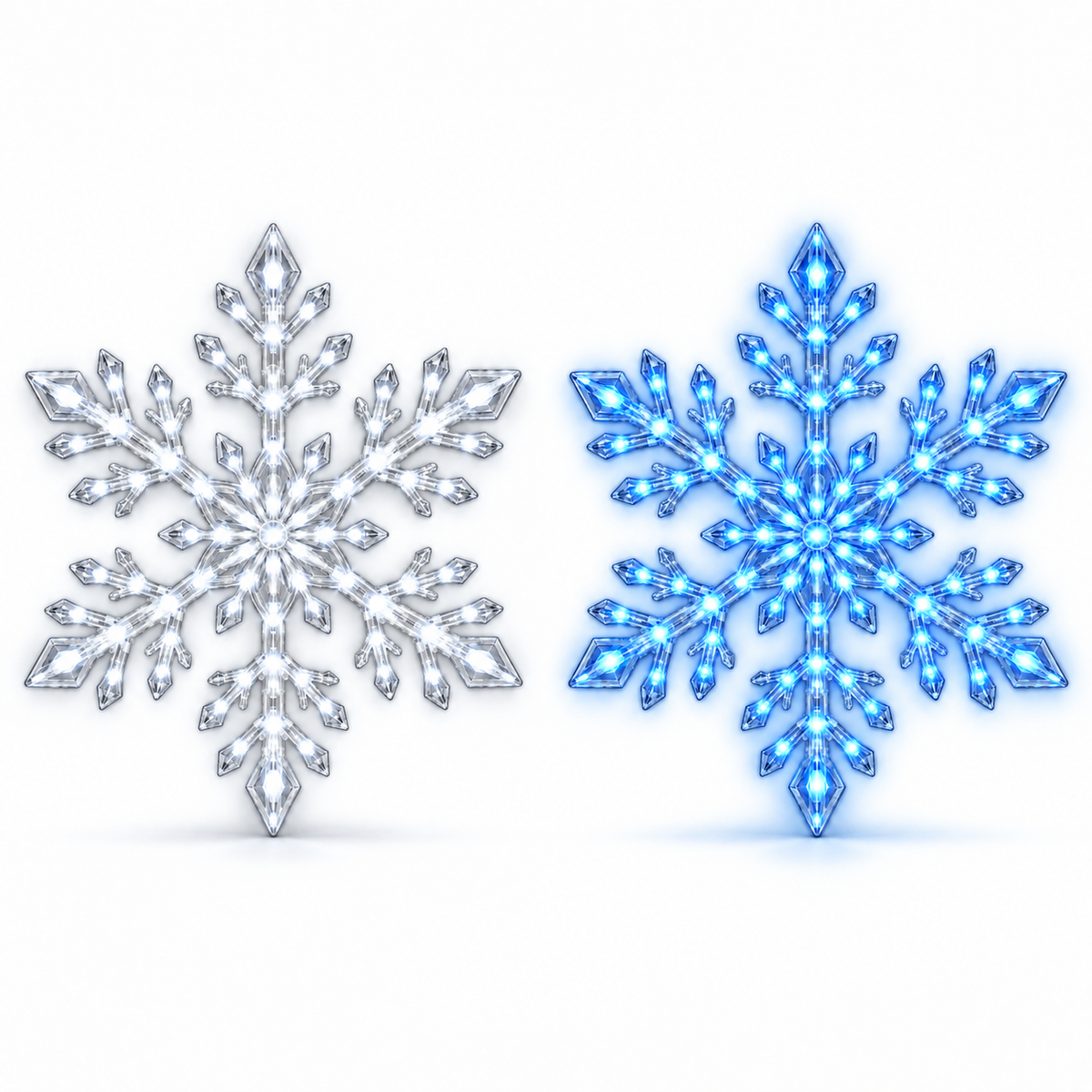 💙 WINTER WONDERLAND FAVORITE | Blue & White LED Snowflake Lights – Christmas Wall Decor for Living Rooms & Bedrooms