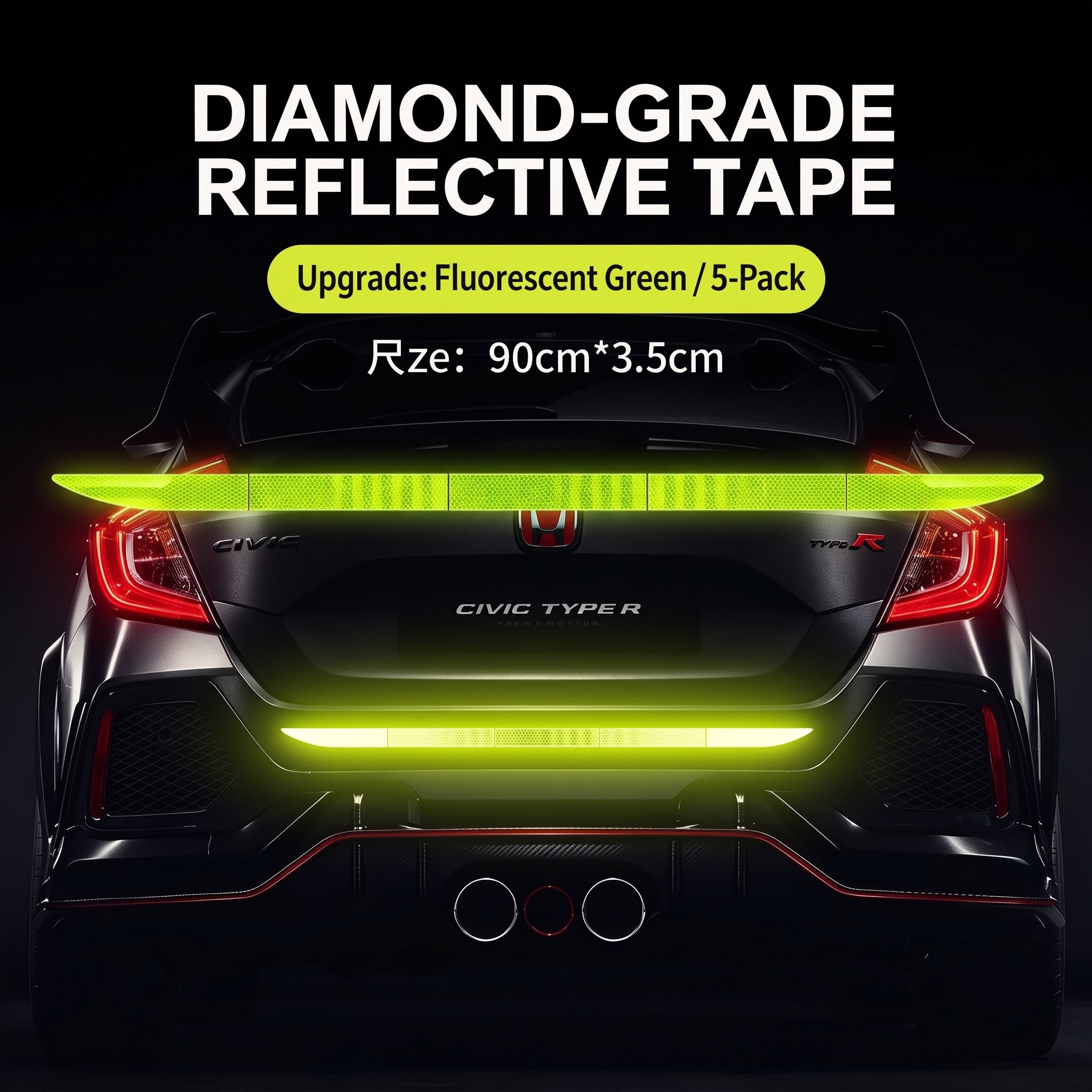 Fluorescent Green reflective strip
