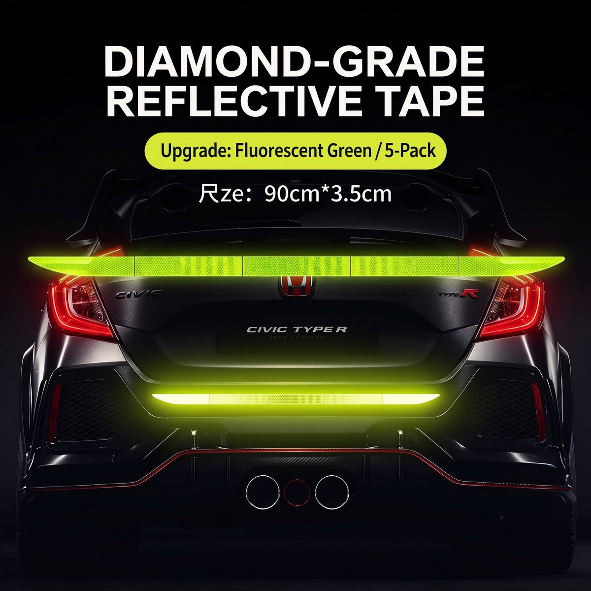 🔥Last Day 50% Off-🚗Reflective Car Sticker Strips for Trunk & Rear Bumper