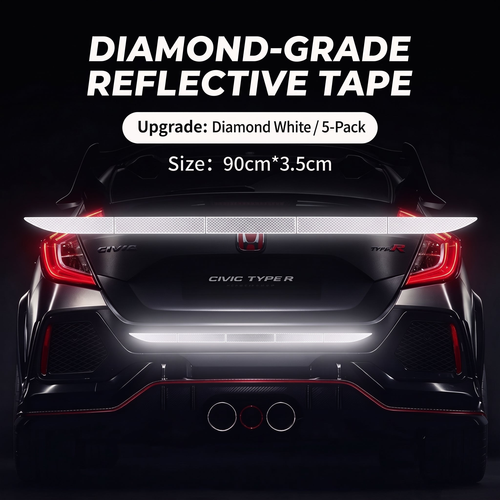 Diamond White reflective strip