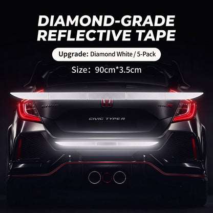 🔥Last Day 50% Off-🚗Reflective Car Sticker Strips for Trunk & Rear Bumper