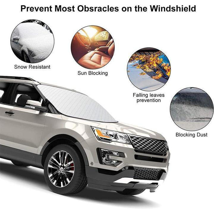 ❄️☀️ All-Season Windshield Snow & Sun Cover – Reversible Car Windshield Protector
