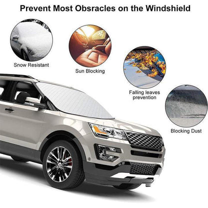 ❄️☀️ All-Season Windshield Snow & Sun Cover – Reversible Car Windshield Protector