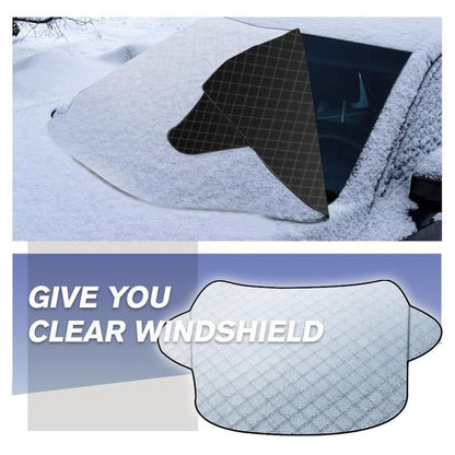 ❄️☀️ All-Season Windshield Snow & Sun Cover – Reversible Car Windshield Protector