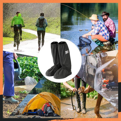 🌧️ 100% Waterproof High-Tube Shoe Covers | Anti-Slip Rain Boot Protectors 👟