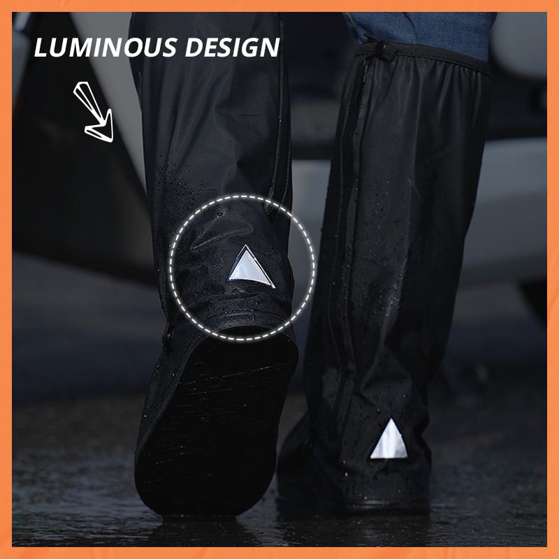 🌧️ 100% Waterproof High-Tube Shoe Covers | Anti-Slip Rain Boot Protectors 👟