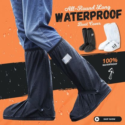 🌧️ 100% Waterproof High-Tube Shoe Covers | Anti-Slip Rain Boot Protectors 👟
